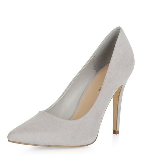 Pale Grey Pointed Court Shoes | New Look