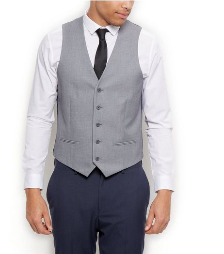 Grey Basic Suit Waistcoat | New Look
