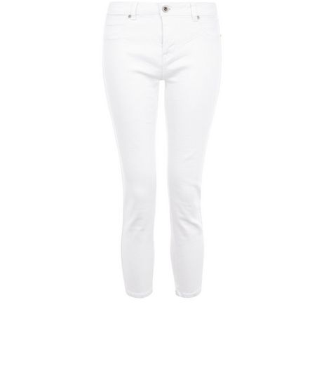 White Skinny Cropped Jeans | New Look