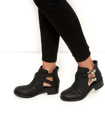 cut out ankle boots new look