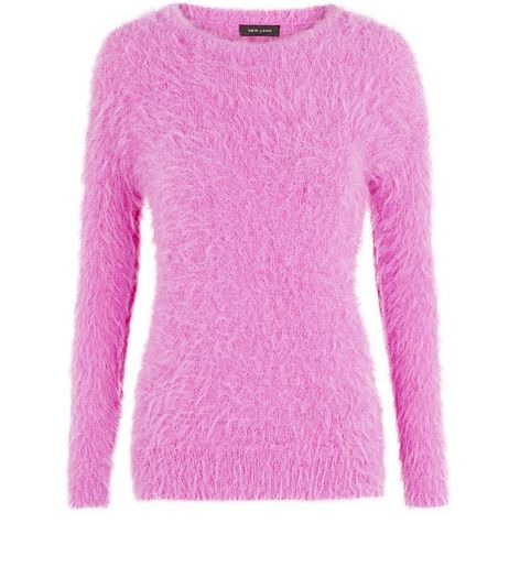 Pink Fluffy Jumper | New Look