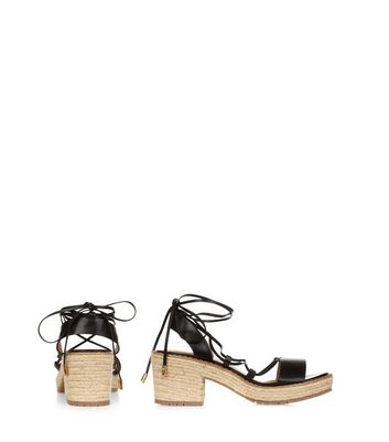 lace up black espadrille sandals
