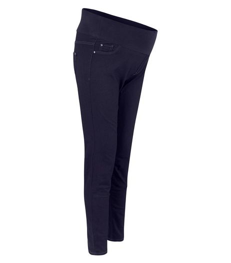 Maternity Navy Under Bump Jeggings | New Look