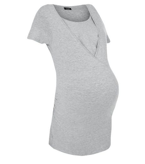 Maternity Grey Nursing T-Shirt | New Look