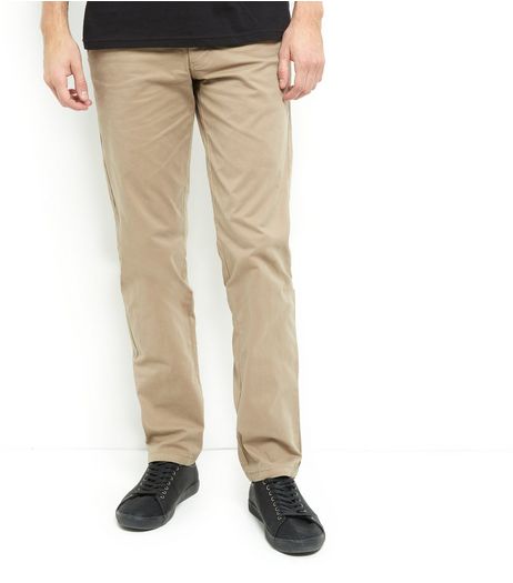 Stone Slim Fit Chinos | New Look
