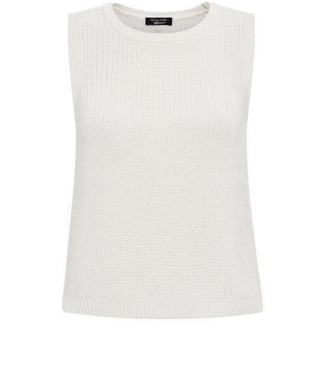 Teens Cream Fisherman Knit Vest | New Look