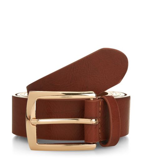 Curves Tan Jeans Belt | New Look
