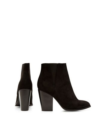 boots chelsea pointed heels block shoe