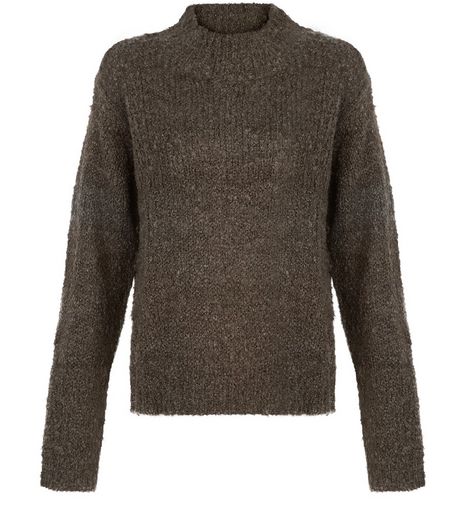 JDY Khaki High Neck Knit Jumper | New Look