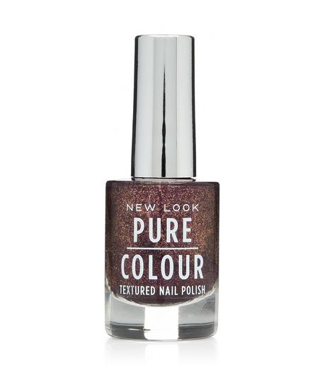 Pure Colour Dark Purple Textured Nail Polish | New Look