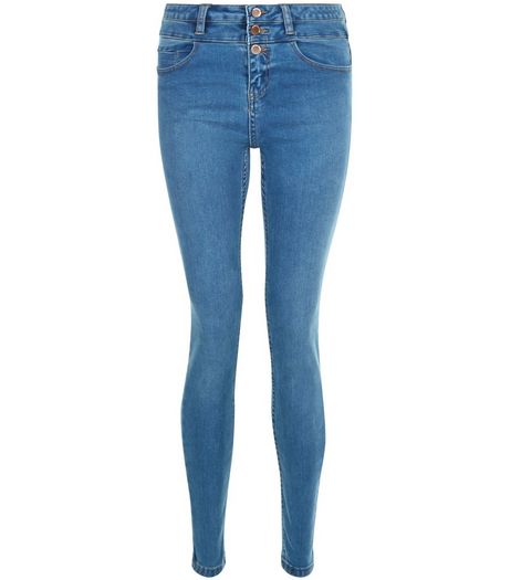 Blue High Waist Super Skinny Jeans | New Look