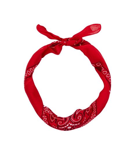 Red Paisley Print Bandana | New Look