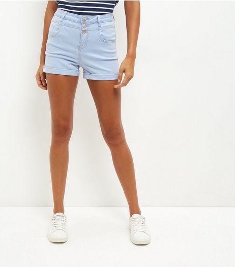 Blue High Waisted Denim Shorts | New Look