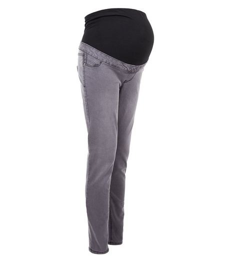 Maternity Grey Over Bump Jeggings | New Look