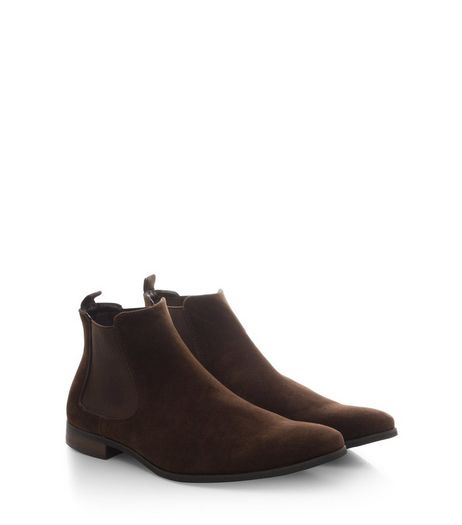 Brown Suedette Chelsea Boots | New Look
