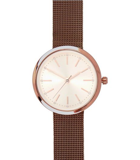 Pink Mesh Strap Watch | New Look