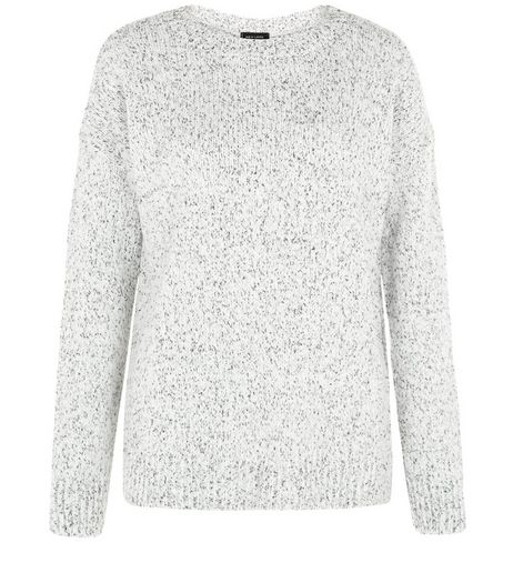 Grey Twist Knit Split Side Jumper | New Look