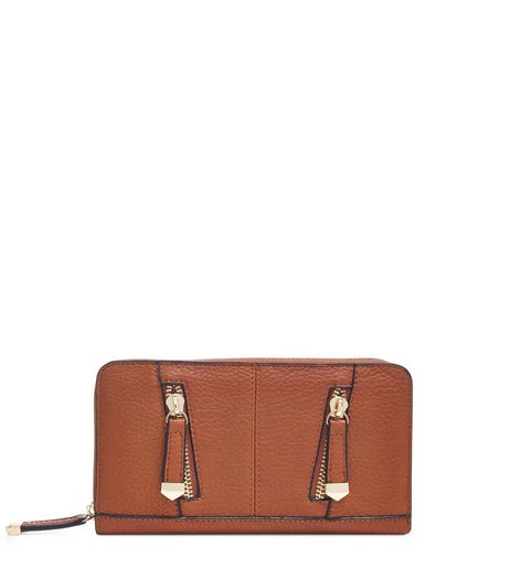 Tan Zip Front Purse | New Look
