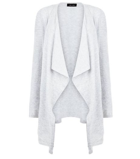 Grey Waterfall Cardigan | New Look