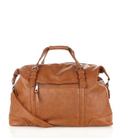 Tan Faux Leather Holdall | New Look