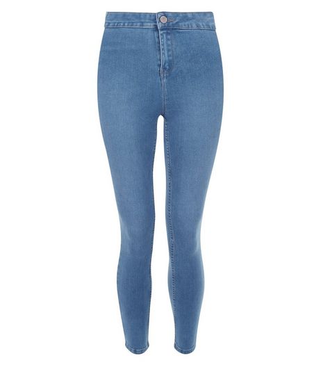 Petite 28in Blue High Waist Super Skinny Jeans | New Look