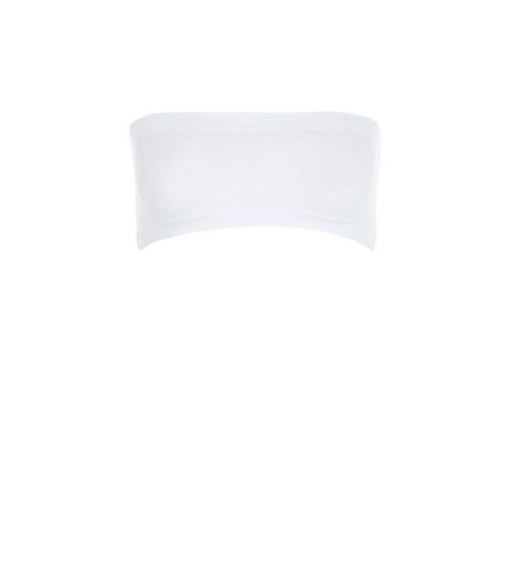 Teens White Seamless Bandeau Crop Top | New Look