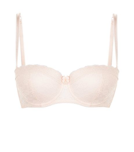Pink Lace Strapless Bra | New Look