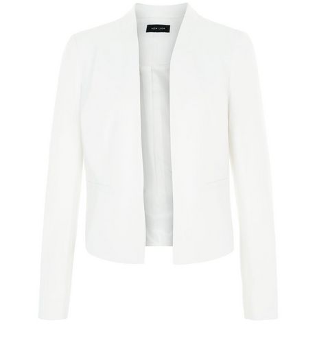 White Cropped Blazer | New Look