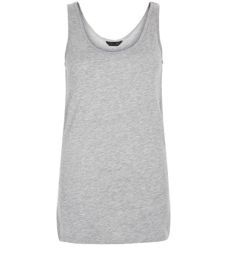 Grey Scoop Neck Vest | New Look