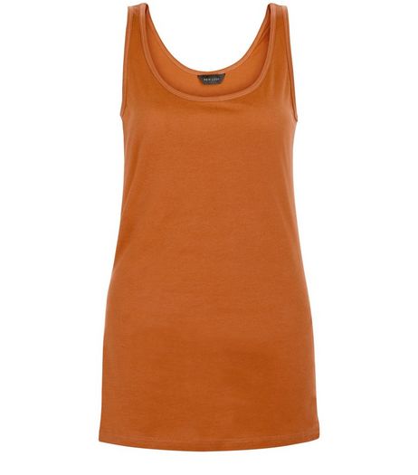 Tan Scoop Neck Vest | New Look