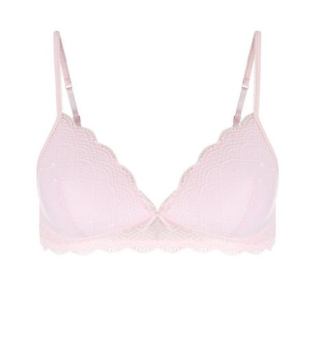 Teens Pink Lace Non Wired Bra | New Look