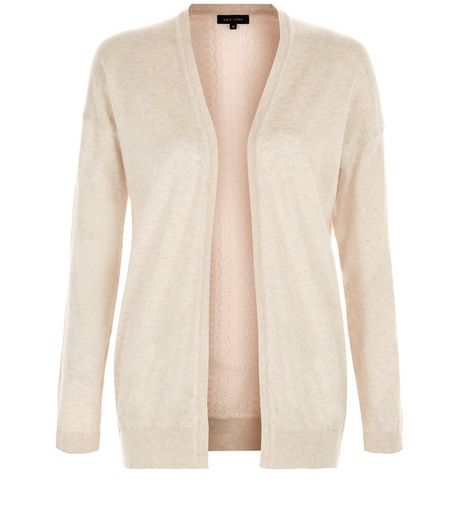 Stone Lace Back Cardigan | New Look