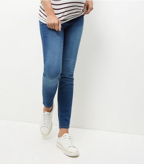 Maternity Blue Under Bump Jeggings | New Look
