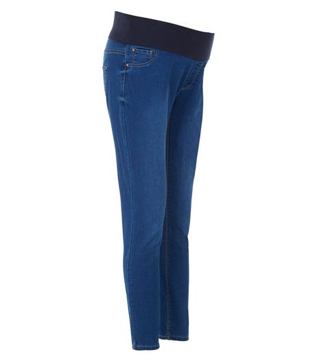 Maternity Blue Under Bump Jeggings | New Look