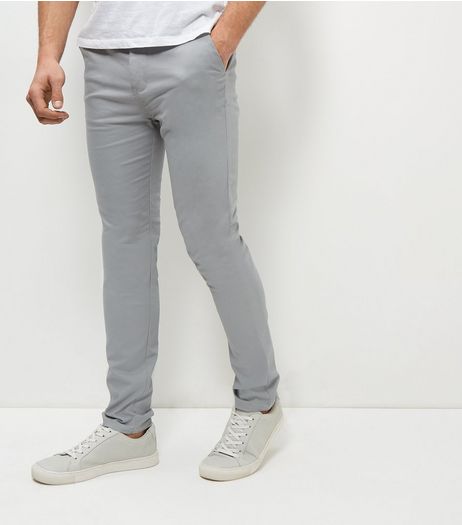 Pale Grey Skinny Chinos | New Look