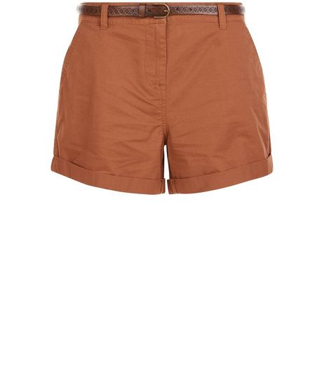 Tan Belted Chino Shorts | New Look