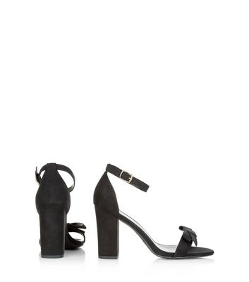 block heel bow sandals