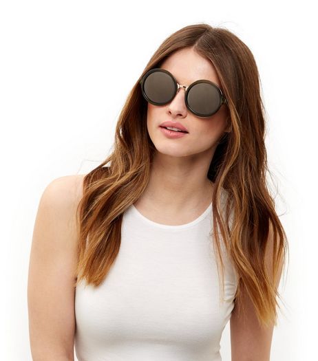 Green Round Sunglasses | New Look