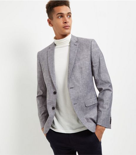 Grey Double Button Blazer | New Look