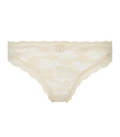 Shell Pink Lace Thong | New Look