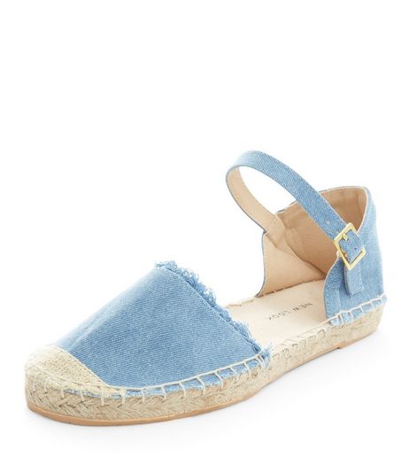 Teens Blue Denim Espadrilles | New Look