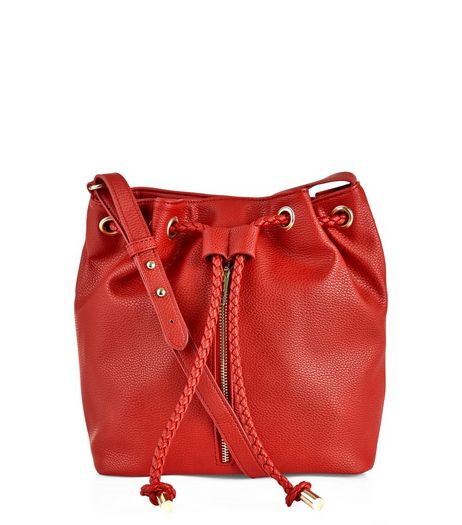 Red Zip Front Duffle Bag | New Look