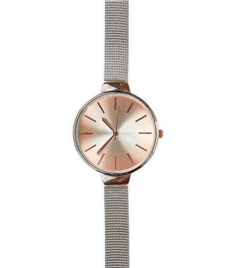 Silver Mesh Skinny Strap Watch | New Look