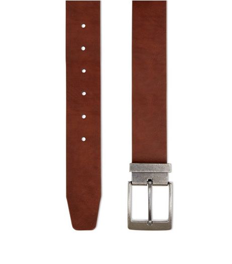 Brown Textured Belt | New Look