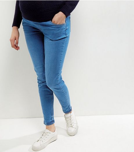 Maternity Blue Under Bump Authentic Skinny Jeans | New Look