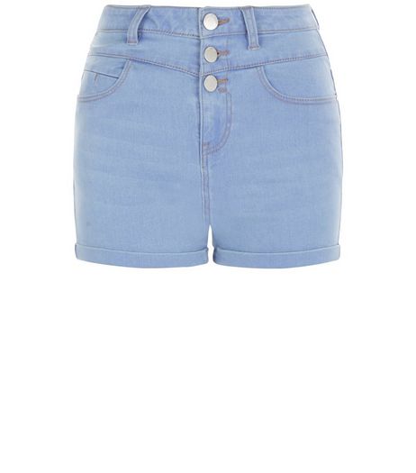 Light Blue High Waisted Denim Shorts | New Look