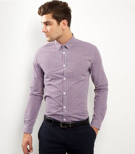 Red Gingham Check Long Sleeve Shirt | New Look
