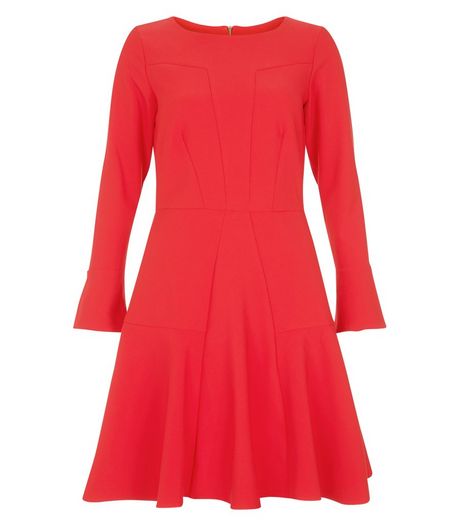 Closet Red Flared Panel Dress | New Look
