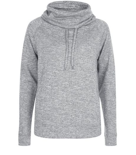 Grey Cowl Neck Sports Jumper | New Look