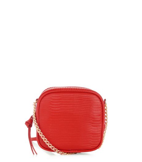 Red Square Across Body Bag | New Look
